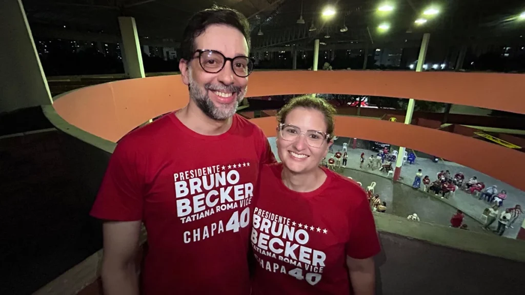 Bruno Becker e Tatiana eleitos para o comando do Náutico. Foto: Matheus Cunha/Náutico