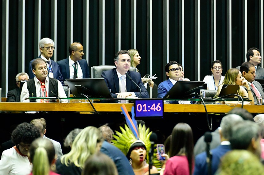 Plenário do Senado durante a derrubada do veto do presidente Lula. Foto - Waldemir Barreto