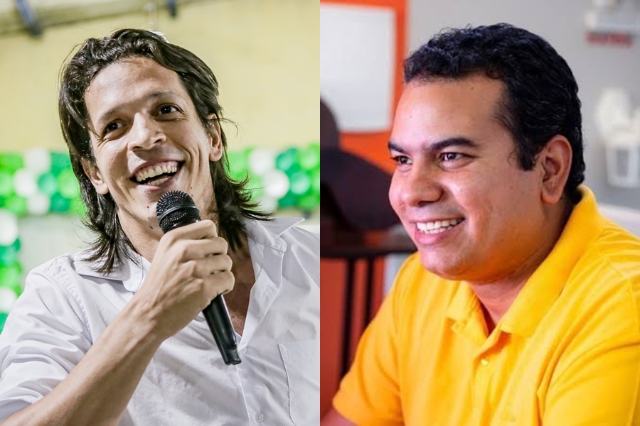 Pré-candidatos a a prefeito de Escada, Jadson Caetano do Cidadania e Klaus Lima do PT. Foto - Divulgação