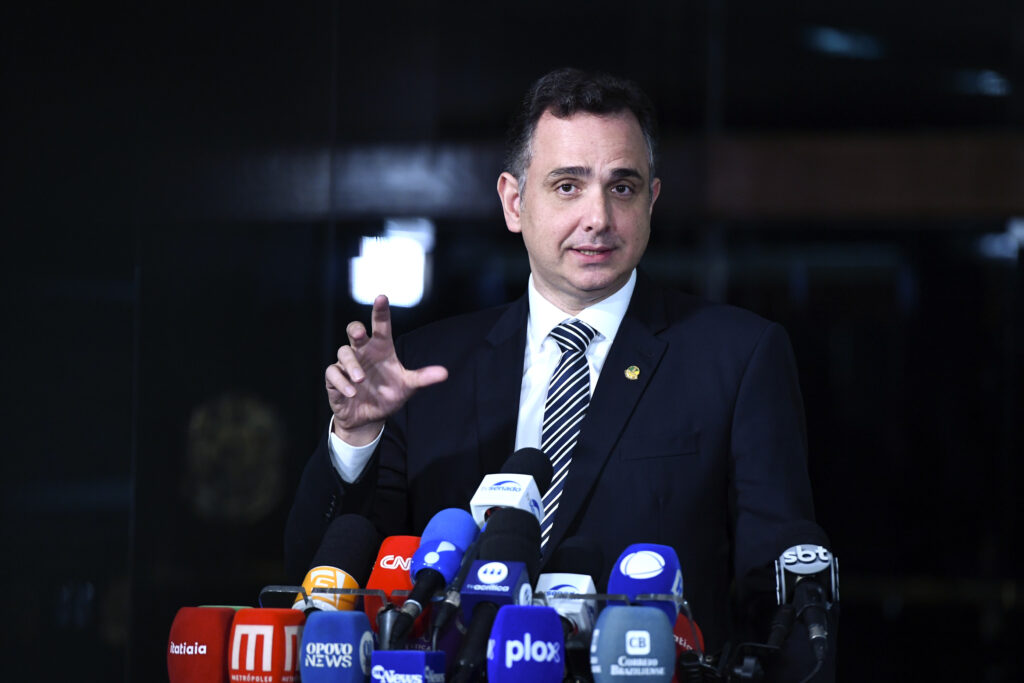 O presidente do Senado, Rodrigo Pacheco (PSD-MG),