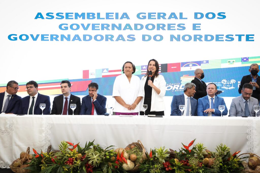 Governadora Raquel Lyra participa da posse de Fátima Bezerra, gestora do Rio Grande do Norte, como presidente do Consórcio Nordeste