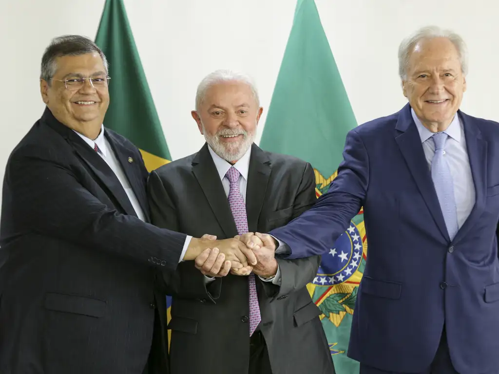 Brasília (DF), 11/01/2024 - O presidente Luiz Inácio Lula da Silva anuncia Ricardo Lewandowski como ministro da Justiça e Segurança Pública em substituição a Flávio Dino. Foto: Marcelo Camargo/Agência Brasil