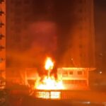 Incêndio atinge edifício em construção na Torre em Recife
