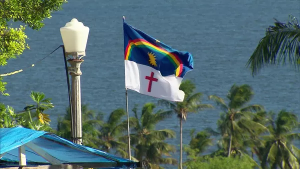 Bandeira de Pernambuco simboliza a Revolução Pernambucana de 1817 — Foto: Reprodução/TV Globo