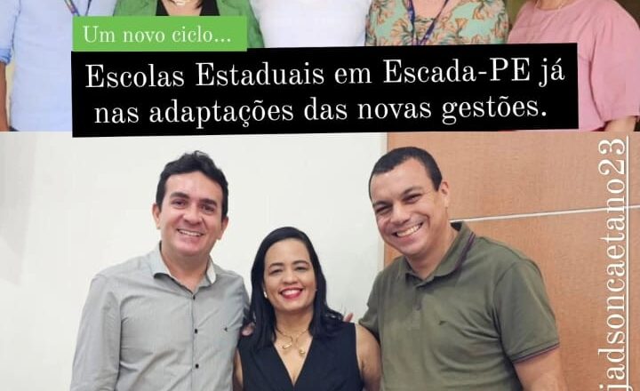 Escolas estaduais em Escada tem direções trocadas