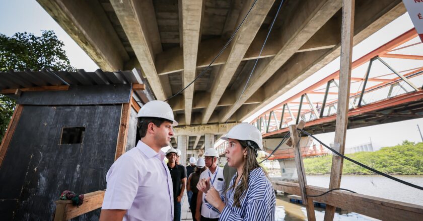 Obras de recuperação da Ponte Joaquim Cardozo avançam