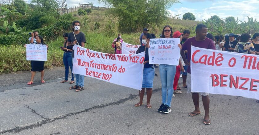 Protesto exige ação sobre gases da Refinaria Abreu e Lima