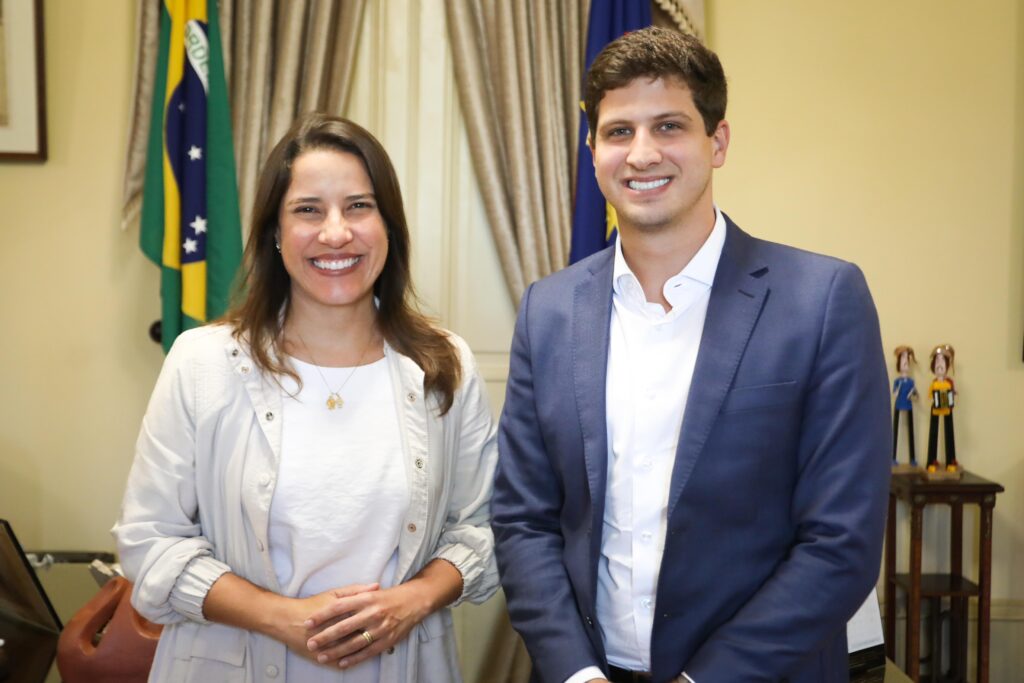 Governadora Raquel Lyra do PSDB em encontro com o prefeito do Recife João Campos do PSB. Foto - Hesíodo Góes