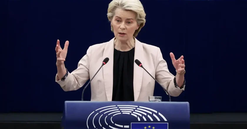 Ursula von der Leyen em Montevidéu para selar acordo comercial