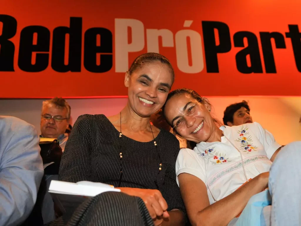 Ex-senadoras líderes da Rede Sustentabilidade Heloísa Helena e Marina Silva atual ministra do meio ambiente e da mudança climática.